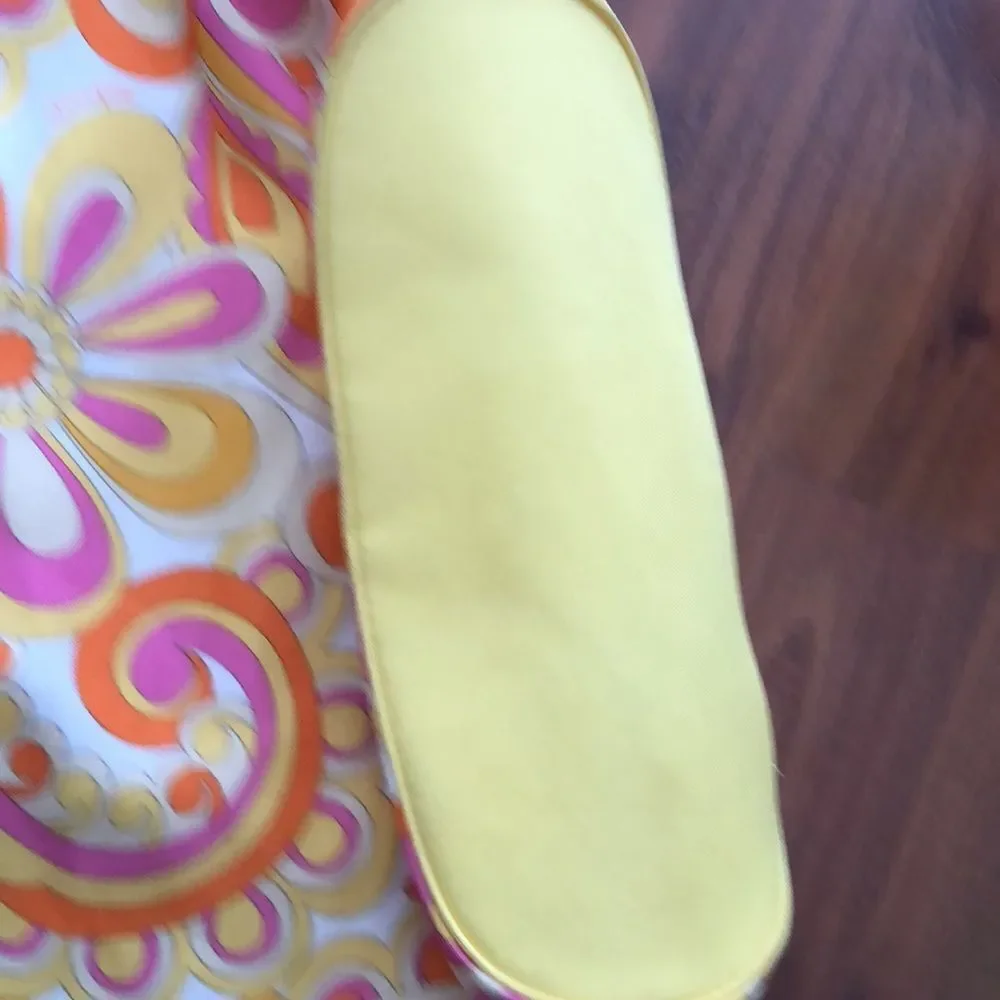Large Clinique printed retro print style Handbag.